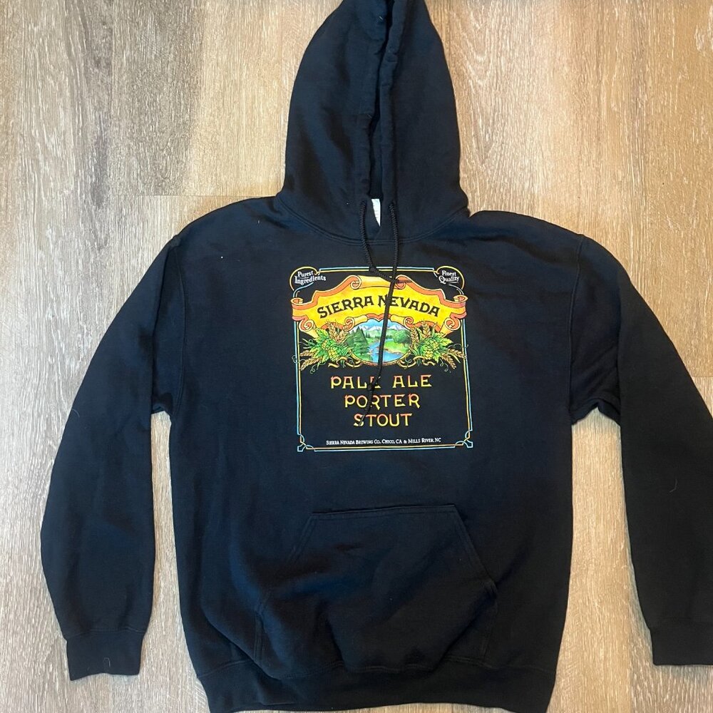 🏔️ Sierra Nevada Brewing Co. Black Hoodie - Mens Medium - Super Cozy!